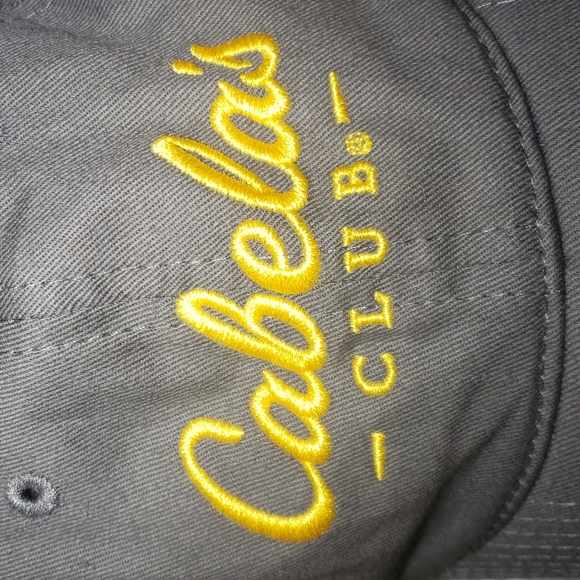 Cabela's ball cap,gray ,yellow letters, OS - Picture 2 of 5